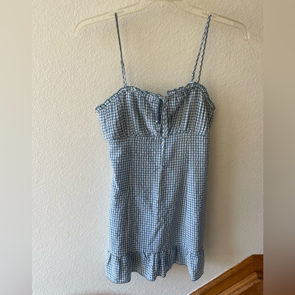 La Hearts Blue Checkered Dress